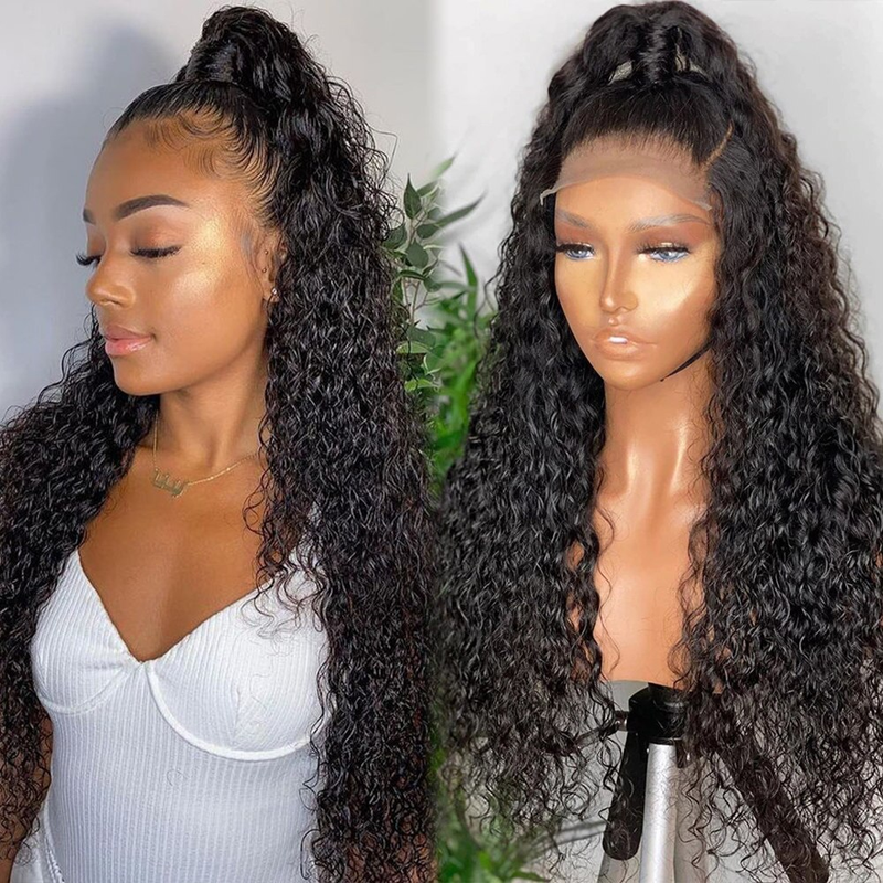 Blackmoon 5X5 HD Lace Water Wave Pre Plucked Closure Long Human Hair Wigs